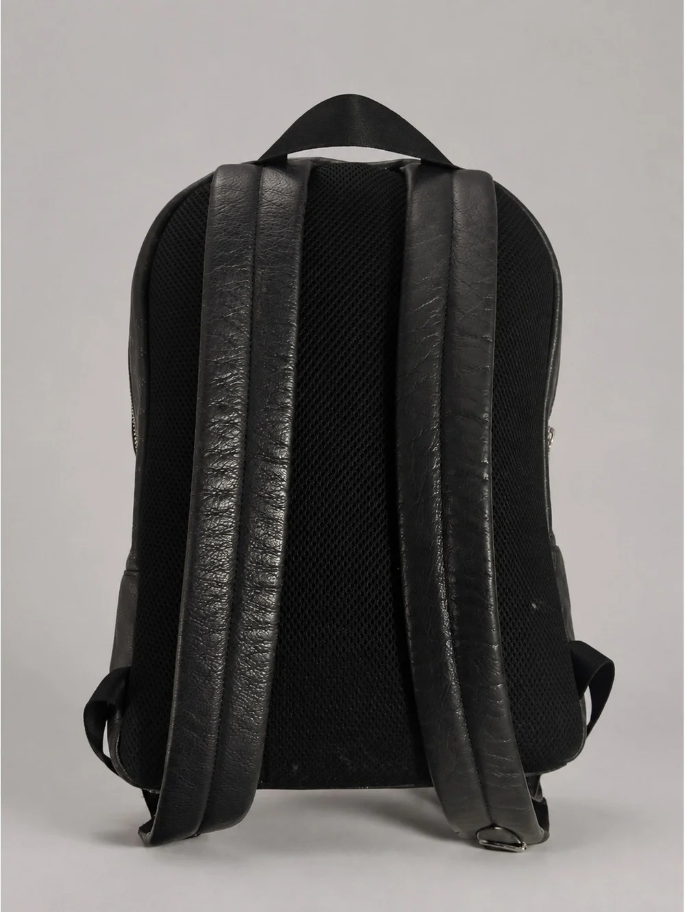 Coach Men’s Navy Signature Coated Canvas Leather Backpack